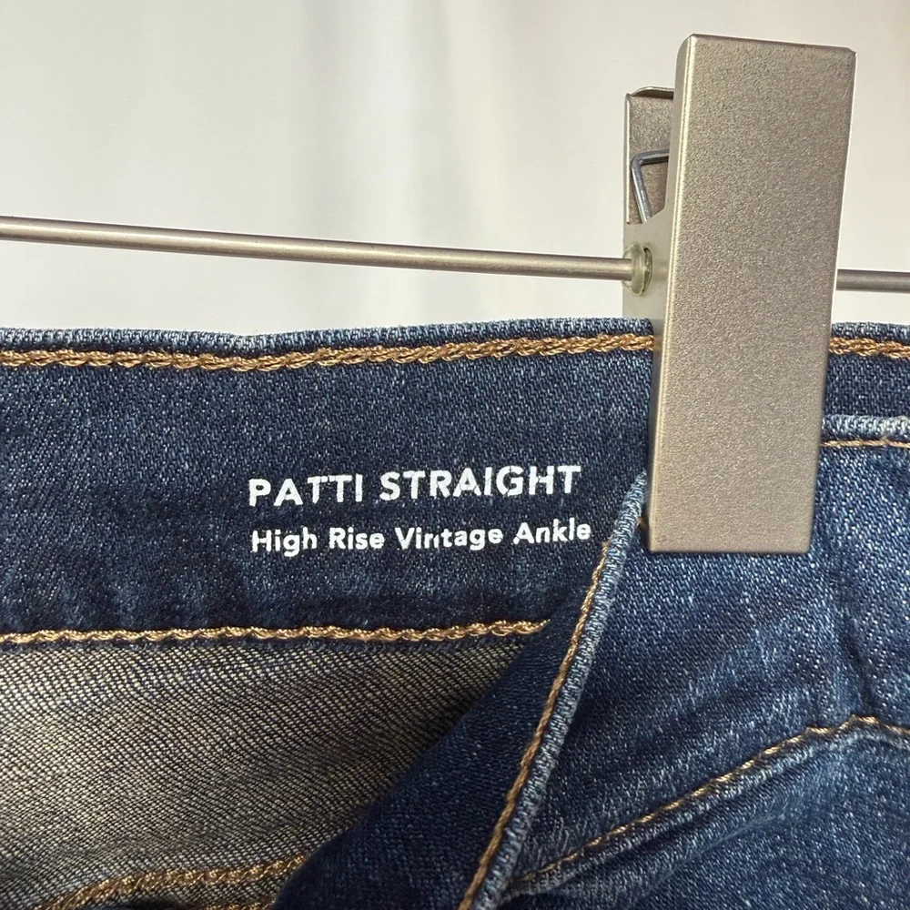 DL1961 Patti Straight High Rise Vintage Ankle Jeans in Dark Blue‎ Size 28
